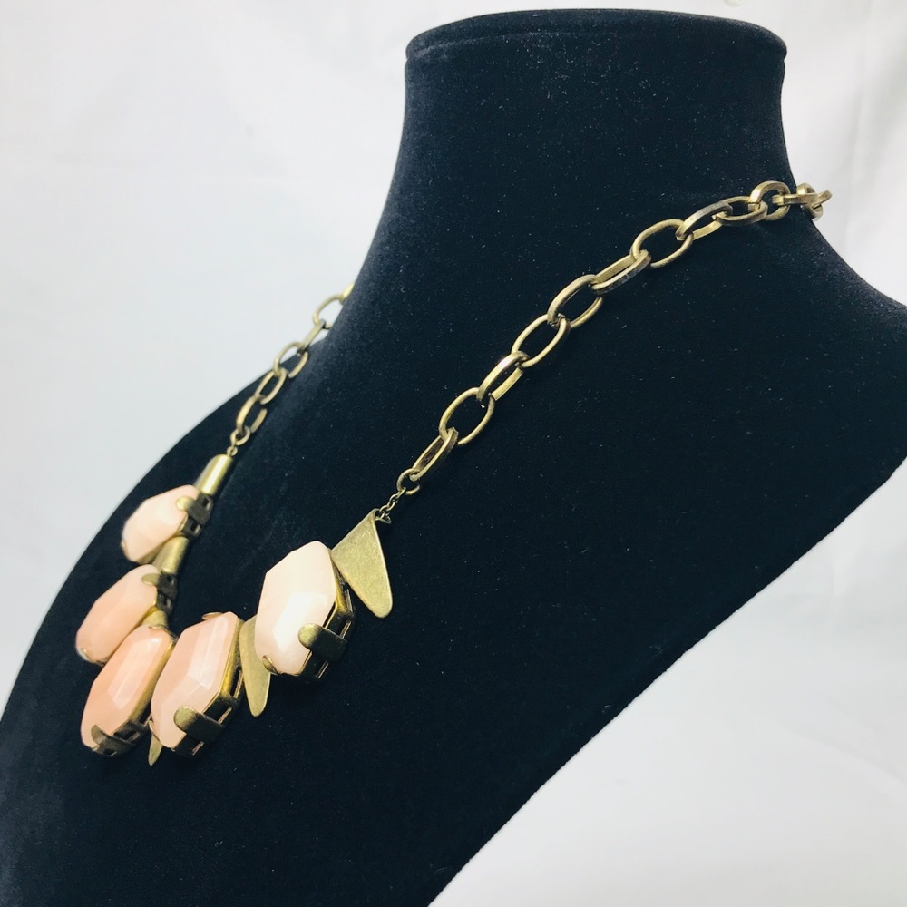 J.Crew Rose Stone Statement Necklace #36 - Picture 3 of 4